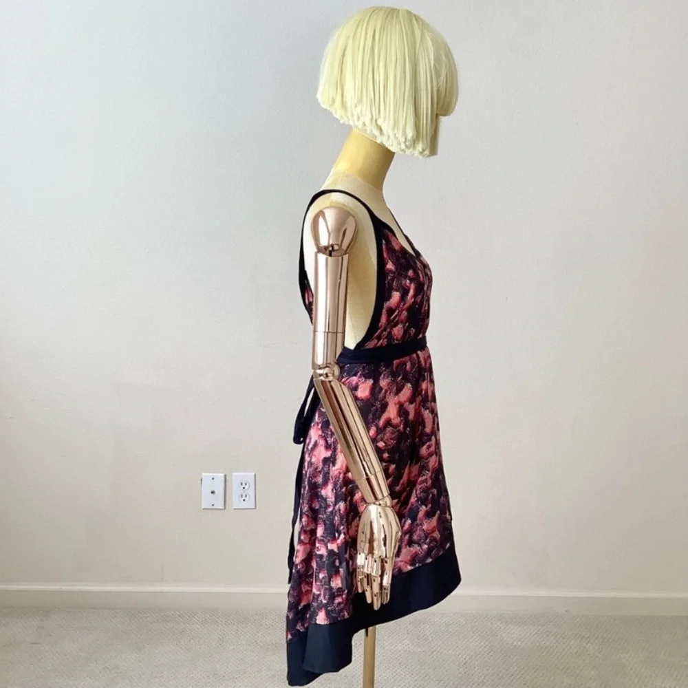 Proenza Scouler Watermelon Pink Plunge V Neck Mini Dress SZ XS/S - Picture 2 of 6